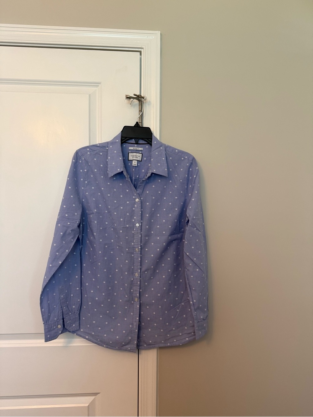 Charter Club Light Blue Polka Dot Button-Down Shirt